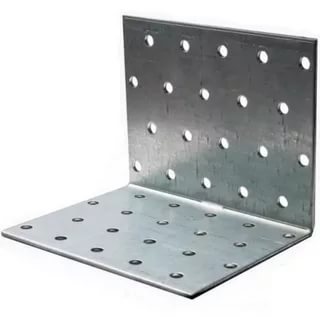 Крепежный уголок равносторонний перфорированный KUR 80*80*200*2 мм