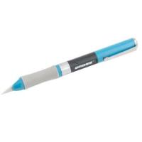 Нож для дизайна, выдвижное перовое лезвие, двухкомпонентная рукоятка, металлическая клипса для фиксации, 150 мм, 2 запасных лезвия Gross