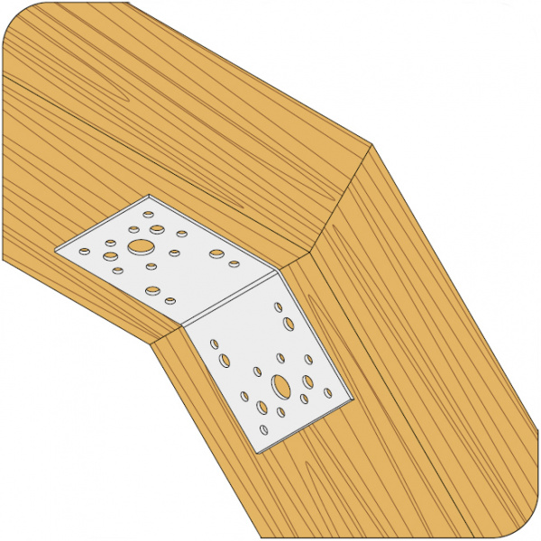 Крепежный уголок под 135 градусов KUS 70х70х55х2 мм