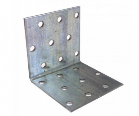 Крепежный уголок равносторонний перфорированный KUR 60х60х100х2 мм