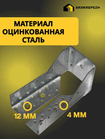Опора бруса закрытая OBR Z 76х100х140х2 мм