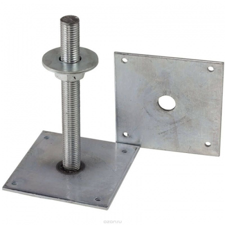 Регулируемая опора для бруса М24 120х200х120х4мм (Компенсатор усадки)